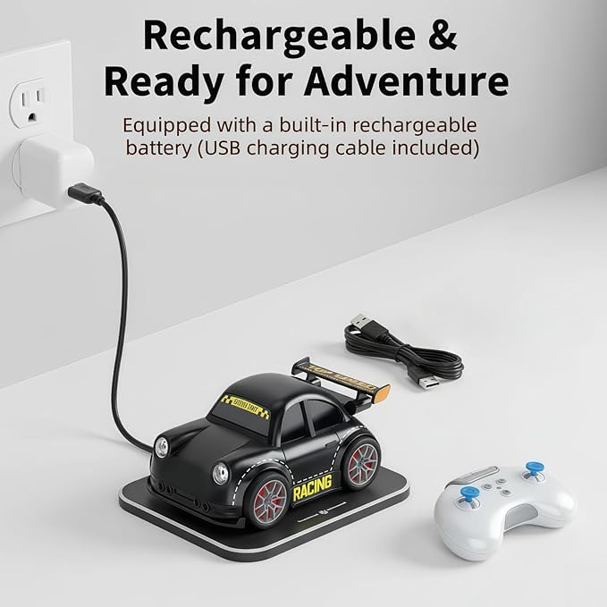 3-in-1 Smart RC Car with Follow & Escape Modes, 360° Stunt Drift, Voice/Light Effects, and Pet Play Mode, 4WD Remote Control Car Toy for Kids and Cat Dogs