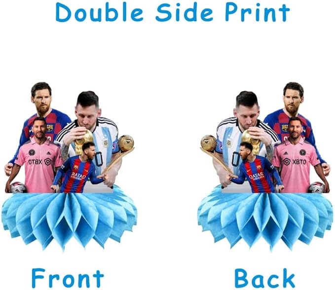 8Pcs Soccer Honeycomb Table Centerpiece Football Birthday Party Supplies Table Decorations for Kids Party Decorations