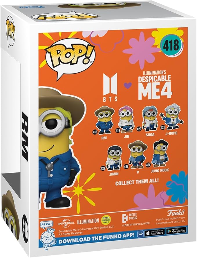 Funko POP! Rocks: Minions X BTS - RM - BTS + Minions - Collectable Vinyl Figure - Gift Idea - Official Merchandise - for Kids & Adults - Movies, Music Fans - Model Figure for Collectors and Display