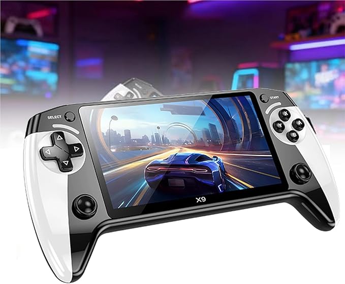 Portable Retro Game Console X9 Handheld Game Console, 5.5 Inch HD IPS Screen, 20000+ Built-in Games, 10+ Emulators, Supports TV Output & Gamepad, 5-Hour Battery Life(1 PCS)