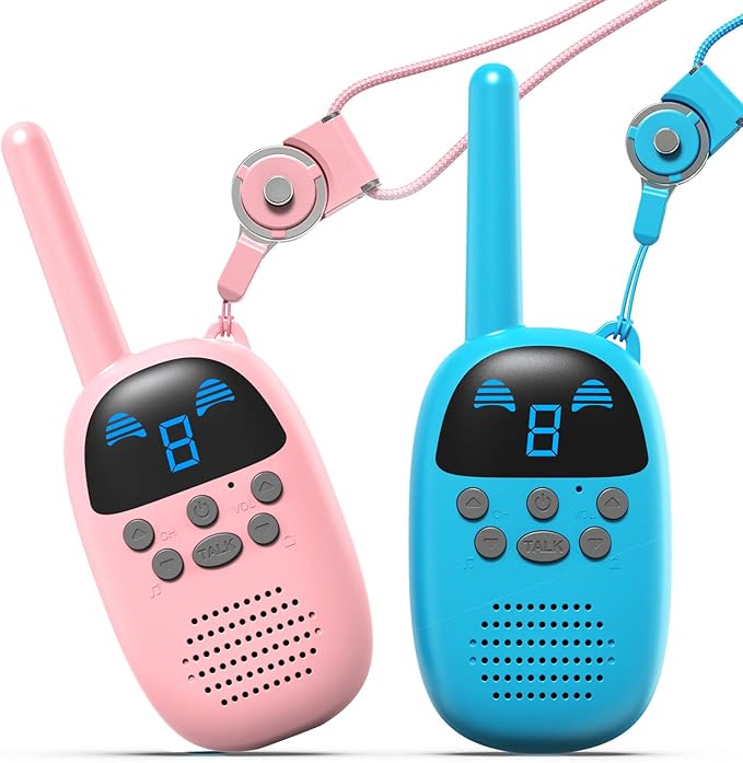 GOCOM Walkie Talkies for Kids, Kids Toys Handheld Child Gift Walky Talky, Two-Way Radio Boys & Girls Toys Age 3-12, for Indoor Outdoor Hiking Adventure Games