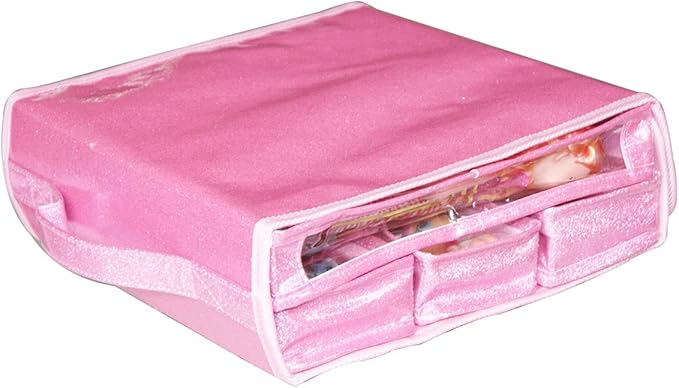 Leeche Carrying & Display Case for Dolls Compatible with LOL OMG Dolls&All Dolls,Clear View Hanging Dolls House,Easy Carrying Storage Organizer(Dolls Not Includ )