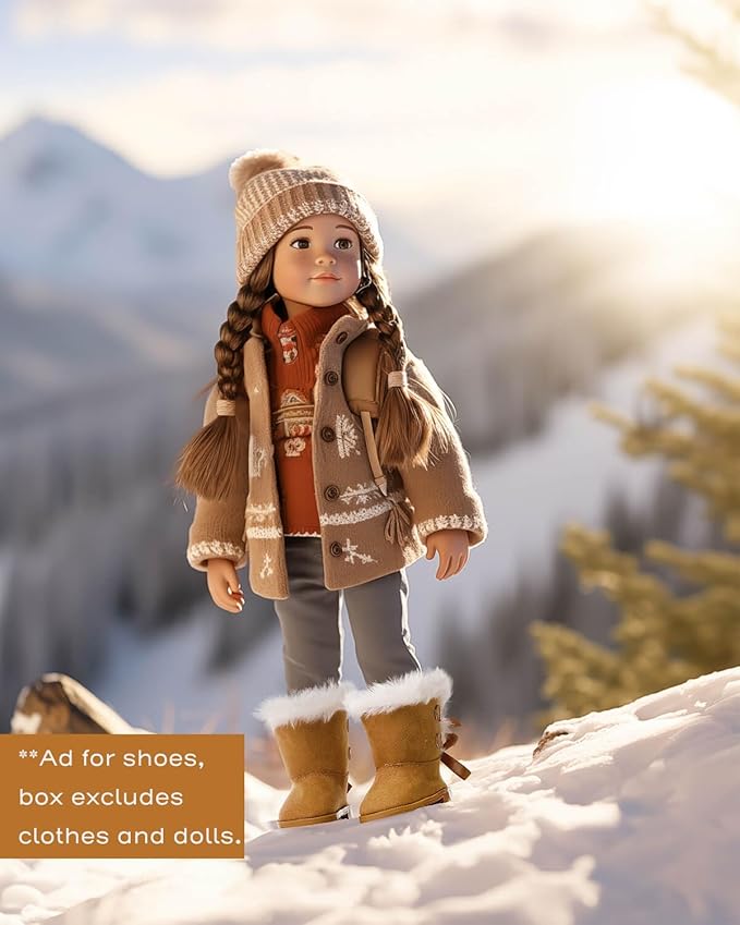 18 inch Doll Shoes - 7 Pairs with Gift Box