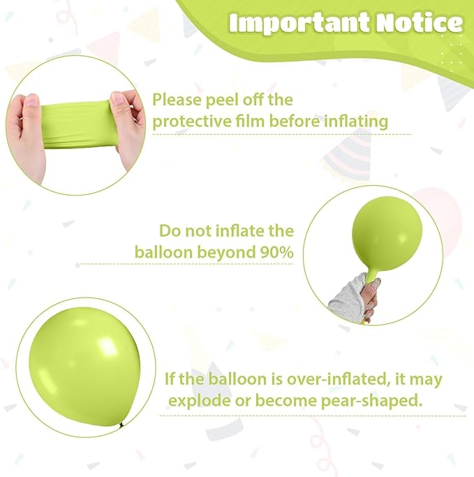 Green Orange Black Balloons, 12 Inch Fruit Green Orange Teal Black Confetti Latex Balloons for Boys Party Baby Shower Birthday Party Decorations
