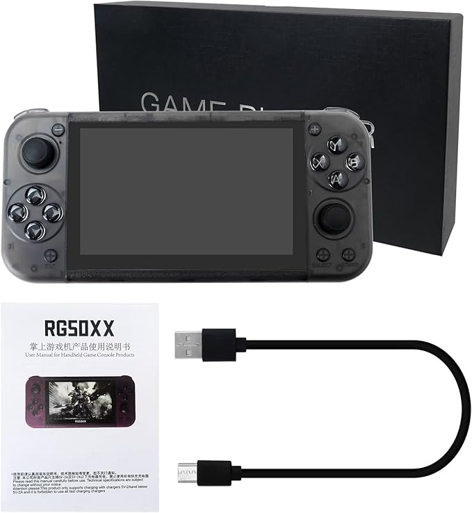 Retro Handheld Video Game Console for Kids and Adults with 15,000+ Video Games and 5 inch Screen, Includes 64GB TF Card, Fit for RG50XX Model