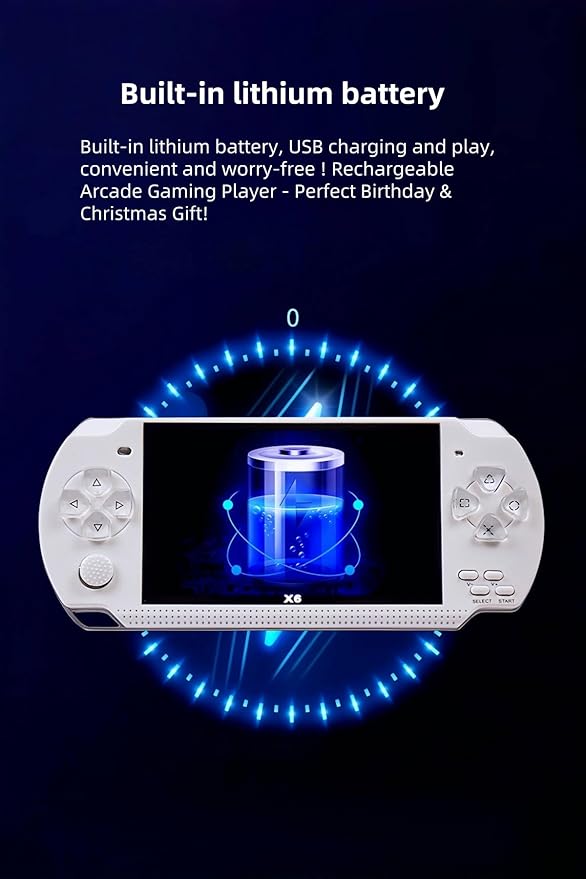 4.3-Inch Retro Handheld Game Console - with Classic Games, Portable Video Game Player with TV Connection, Supports MP4/MP3/eBook Playback, Rechargeable Battery & TF Card Expansion (Black)