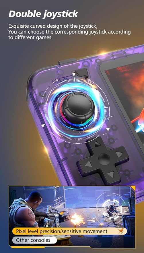 R36H Portable Handheld Video Game Console with 20,000 Plus Games Retro Video Games with Simulators for NES, GBA, MD, SFC, MAME, PSP, PS1, GB, NDS, N64 and CPS (Transparent Green)