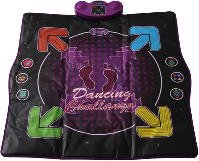 Pilipane Dance Mat Kids Electronic Dance Pad Toy with 4 Game Modes Adjustable Built in Music Non Slip Surface for Children and Adults PVC Material 85x90cm (Non Luminous)