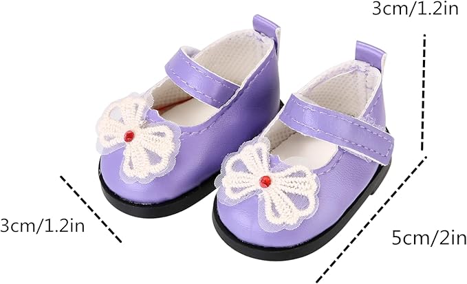 7 Pairs Doll Shoes Fits 14.5 Inch Doll American Wellie Wishers Doll Accessories