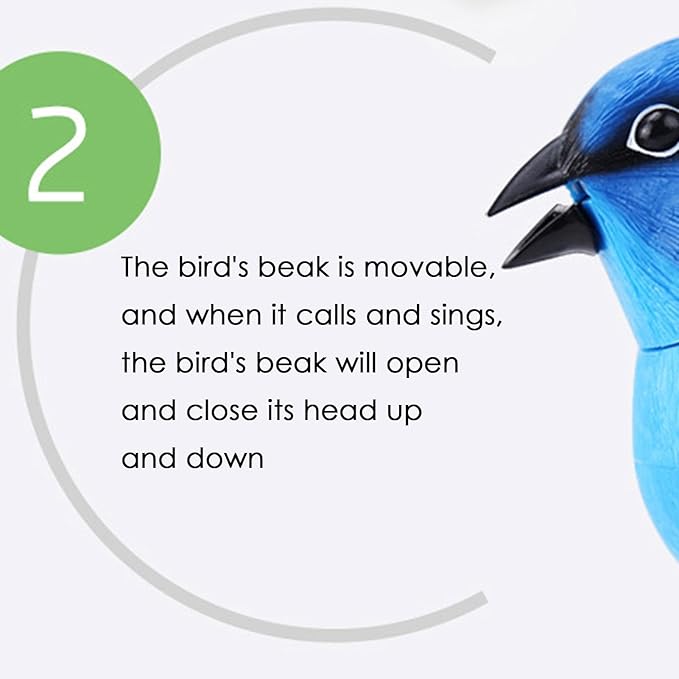 Electric Singing and Chirping Bird Toy, Simulation Interactive Bird Toy for Kids, Cute Realistic Chirping and Moving Artificial Sparrow, Battery Operated, Garden Home Ornament Decoration