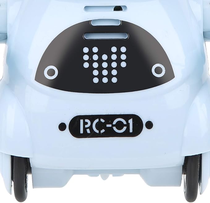 Mini Pocket Robot Toy, Interactive Voice Recognition, Repeat, Sing, Dance, LED, Story ABS Decoration, Robot Toy 3.3in with LED Lights for Entertainment, Communication (Blue)