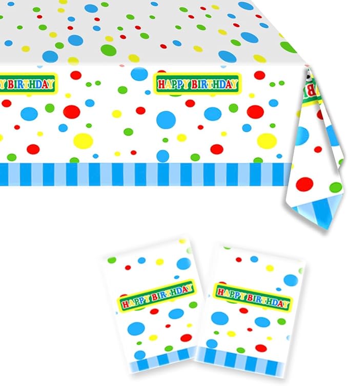 2Pcs Friend Party Tablecloths for Street Theme Birthday Party Supplies Colorful Table Decorations