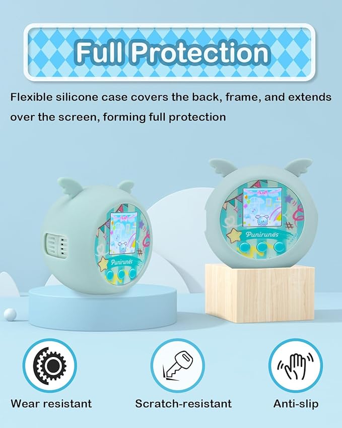 Silicone Case Compatible with Punirunes Interactive Digital Toy - Protective Sleeve with Lanyard (Case Only) - Teal
