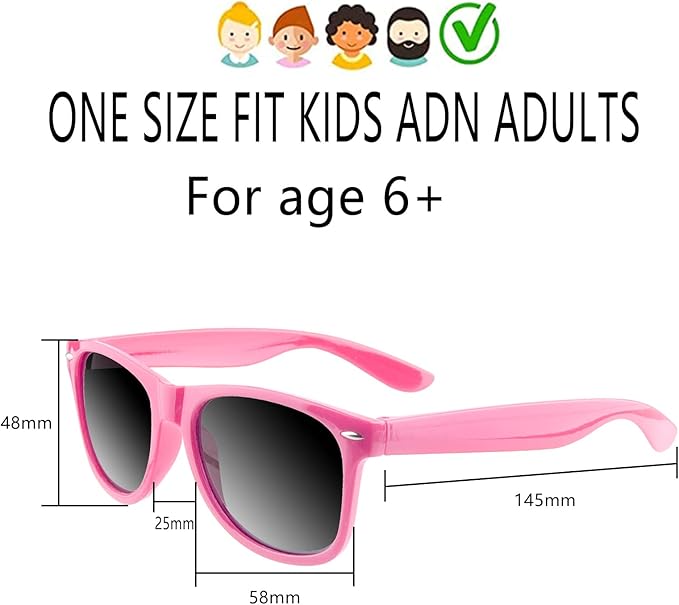 TUPARKA 12 Pack Sunglasses Neon Colors Sunglasses Party Favors Goody Bag Fillers Bulk for Birthday Party Beach Pool Party, 12 Colors