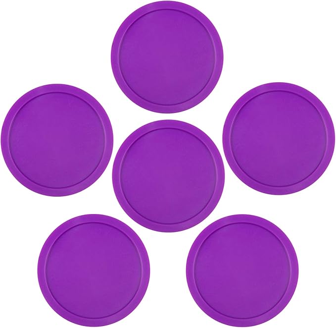 ONE250 3 1/4 inch Air Hockey Pucks, Full Size Goal Packs Replacement Accessories for Game Tables (6 Pcs)