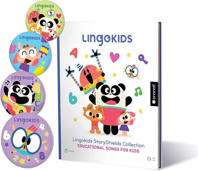 StoryShield, Lingokids Screen-Free Audio Storytelling Disks Educational Bundle Featuring Elliot, Babybot, Cowy and Billy