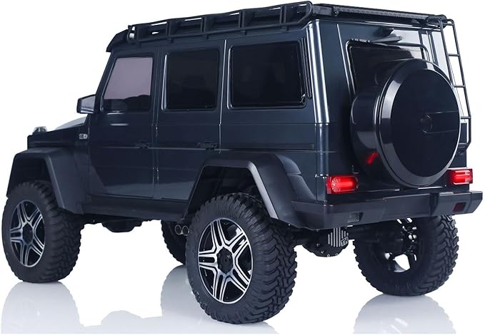 1/8 Remote Control Off Road Vehicle Portal Axle Differential Lock AWD 2Speed Gearbox 775 Brushed Motor PNP Model Crawler Car(Grey)