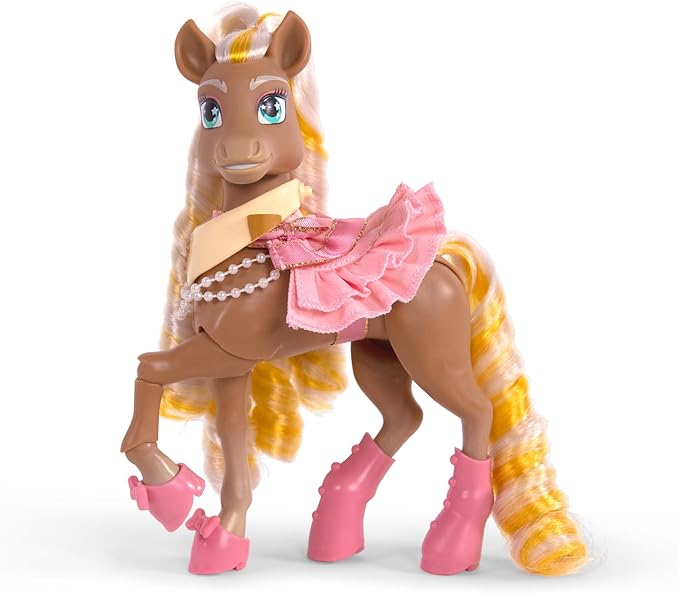 Wild Manes Horse Toys Cherie’s Tea and Treats Cart Playset with Cherie Horse Doll Figure, Includes Brush and Play Accessories