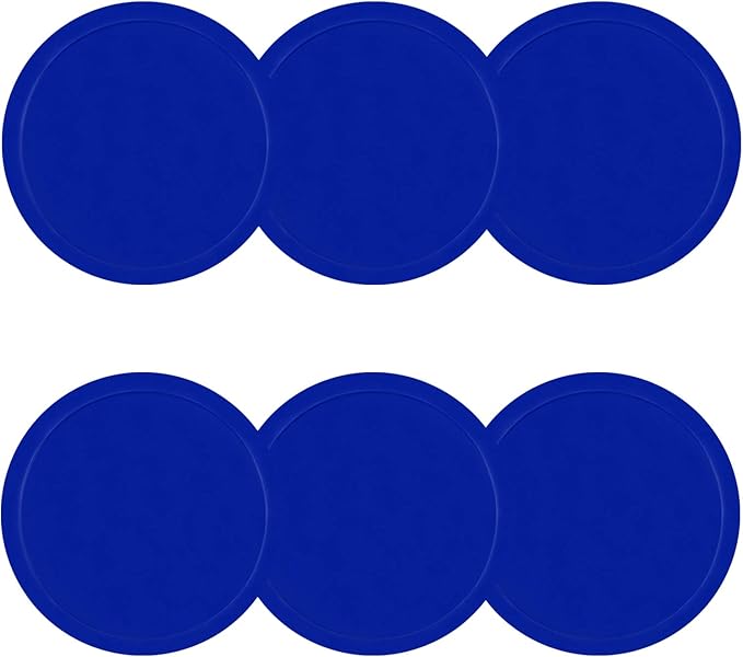 ONE250 3 1/4 inch Air Hockey Pucks, Full Size Goal Packs Replacement Accessories for Game Tables (6 Pcs)