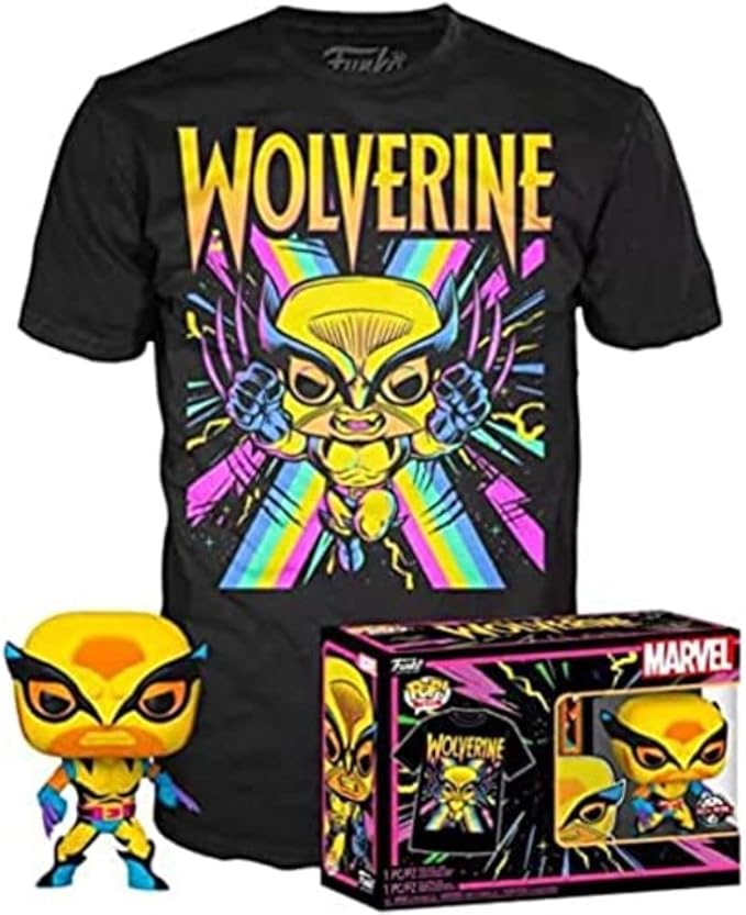 Funko Pop! & Tee: Xmen - Dementor - Wolverine - (Blacklight) - Extra Large - (XL) - Marvel - T-Shirt - Clothing with Vinyl Collectible Figure - Gift Idea - Toy and Short Sleeve Top Men