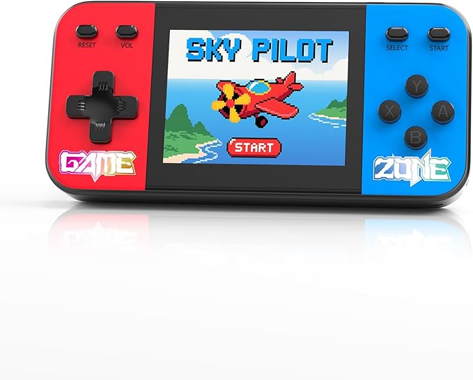 Handheld Game Console with 3.0 Inch LCD Screen, 240 Retro Classic Games, Rechargeable Battery Portable Mini Arcade - Electronic Travel Gift for Boys and Girls (Over 3-Years-Old)