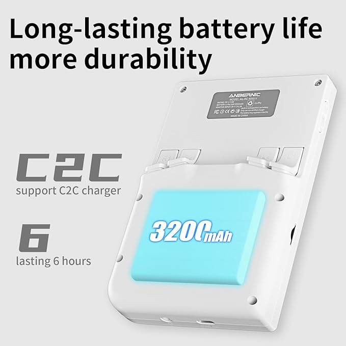 RG40XX V Retro Handheld Game Console , RG40XXV 4.0 Inch IPS Screen Linux System Built-in 64G TF Card 5528 Games Support TV Output 5G WiFi Bluetooth 4.2(White-New)