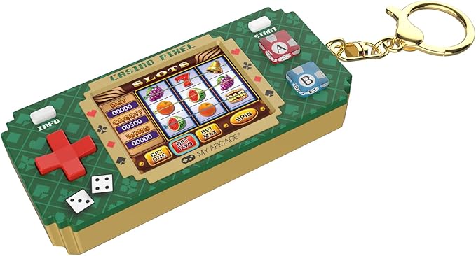 My Arcade Casino Pixel: Casino Video Game, Casino Games, Portable Keychain Arcade, Poker, Slot Machine