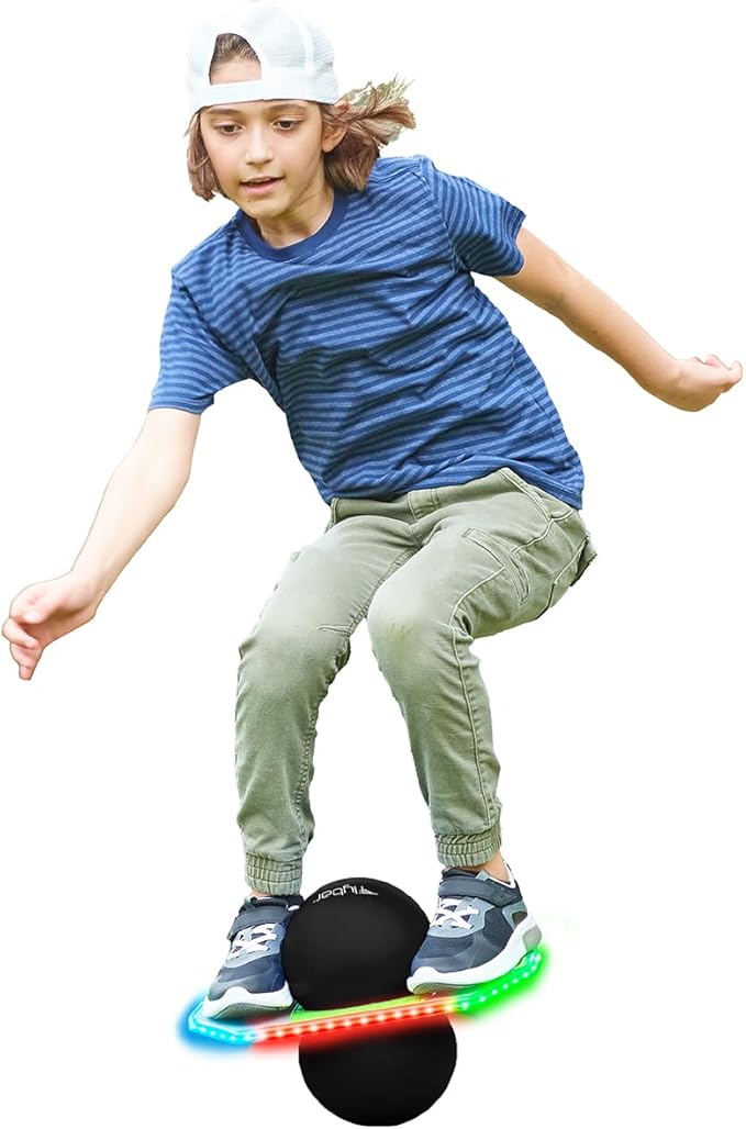 Flybar Pogo Trick Ball for Kids – Balance Bounce Board with Anti-Slip Deck – Pump Included - Indoor & Outdoor Toys for Boys and Girls Fun Way to Reduce Screen Time Supports up to 160 lbs – Ages 6+