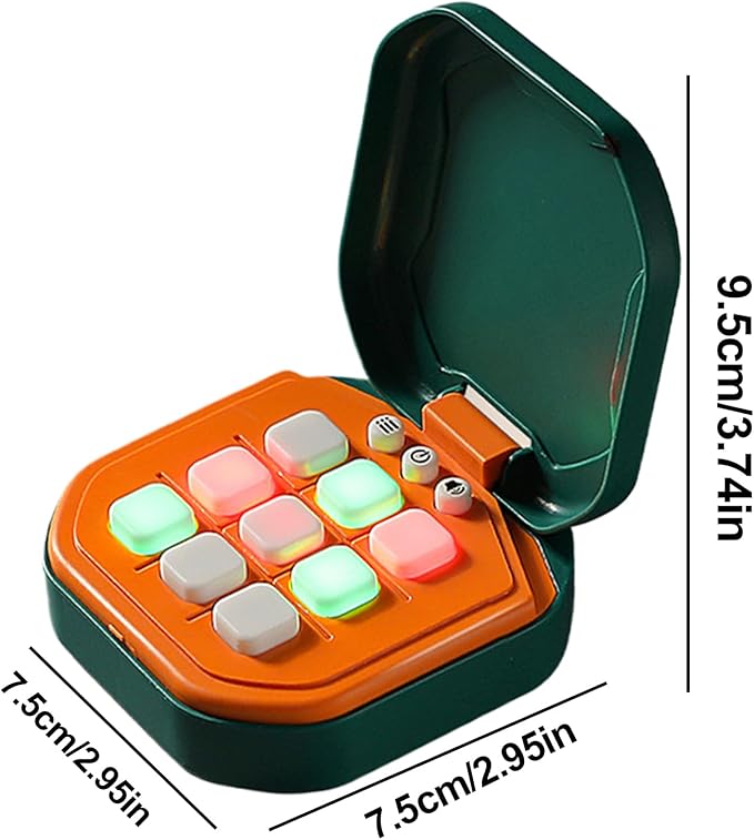 Electronic Puzzle Console Game - Handheld Brain Challenge Toy for Kids | LCD Screen with Interactive Logic Matching System, Portable Memory Training Device for Travel Entertainment 4.13x3.86x1.77 in