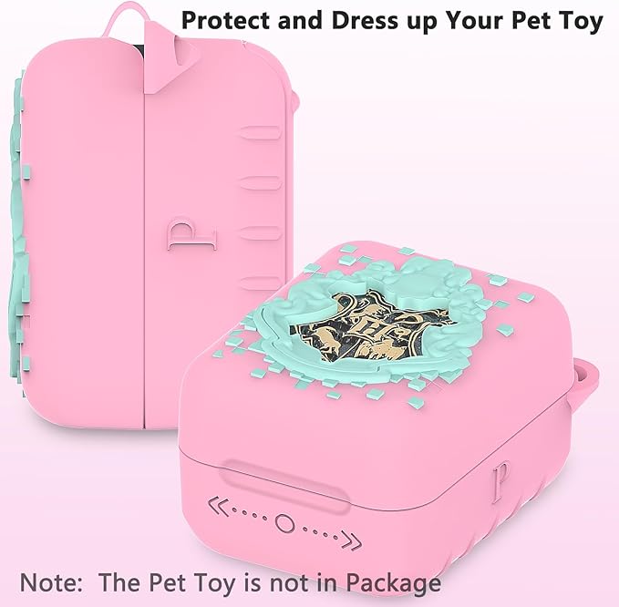 JCHPINE Silicone Cover Case for Bitzee Harry Potter Interactive Digital Pet, Protective Cover for Harry Potter Bitzee Pets Accessories (Pink)