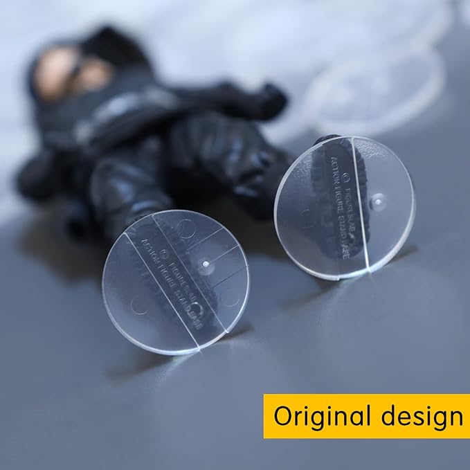 56PCS Action Figure Support Stand Bases 6inch, Clear Figure Toy Display Holder Accessories, Compatible with Mavel Legends Series/GiJeo Classified Series/D C/Mo tu 1/12 Figures, Round