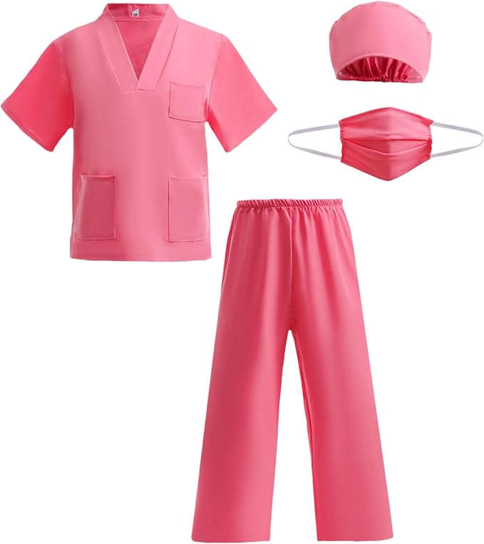 BanKids Doctor Costume for Kids Career Day Pretend Playset Doctor Role Play Stethoscope Lab Coat Kids Halloween Costume