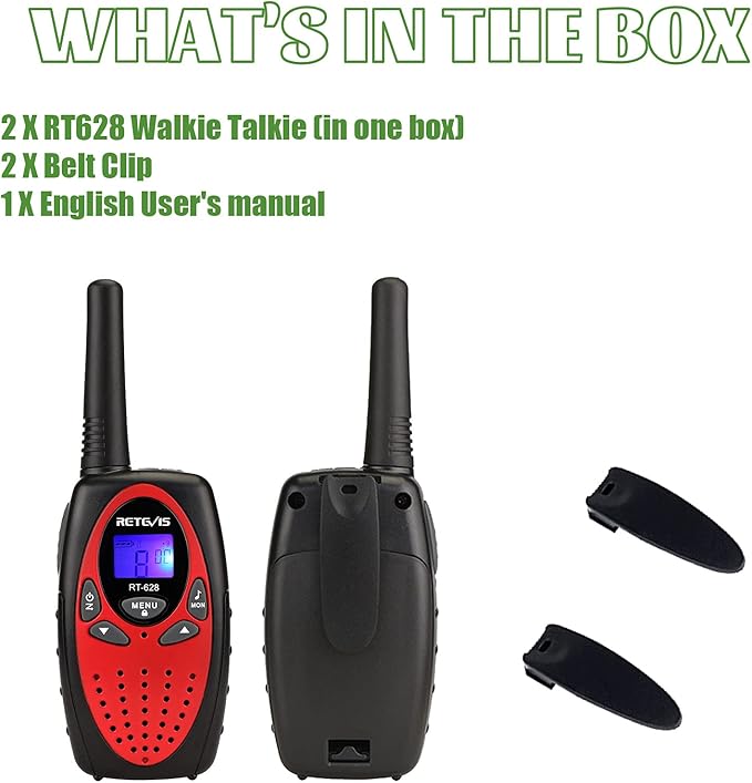 Retevis RT628 Walkie Talkies for Kids Bundle with RT388 Kids Walkie Talkies Rechargeable, 2 Way Radio Long Range, Girls Toy for Camping