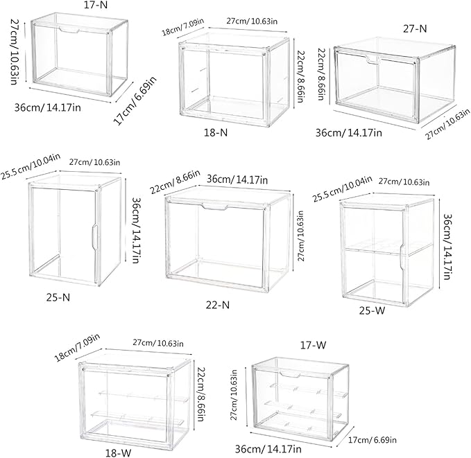 Display Case for Collectible Action Figures And Toy Large Storage Organizers Box With PET Easy Assembly