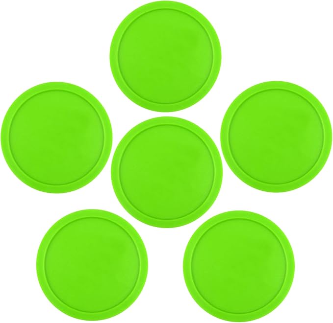 ONE250 3 1/4 inch Air Hockey Pucks, Full Size Goal Packs Replacement Accessories for Game Tables (6 Pcs)