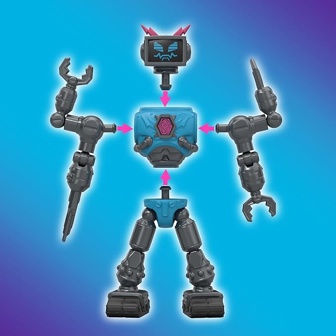MrBeast Lab Hybrids Multi Pack, Reveal Different Hybrid Parts to Create 2 Mix & Match Action Figures, Plus Parts of The Golden Panther Dragon, Fuse Beast Combinations, Lab-Bot vs GID Skeleton