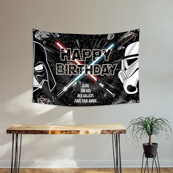 60 x40inch Star Galaxy Backdrop Tapestry for Birthday Party Decorations Universe Wars Background Galaxy Party Decorations Star Banner Birthday Party Supplies for Kids