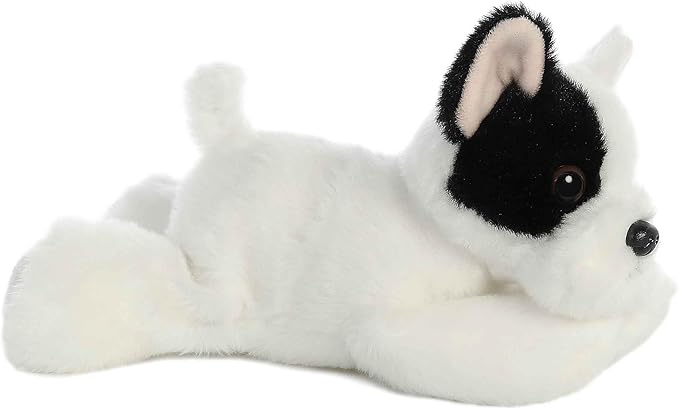 Aurora® Adorable Mini Flopsie™ French Bulldog Pup Stuffed Animal - Mini Companions Ready for Playful Adventures - for Kids All Ages, Toddlers, Adults, and Families - White 8 Inches