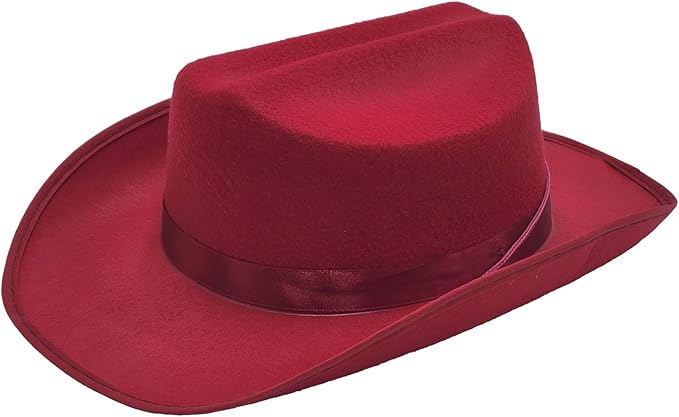 The Dreidel Company Cowboy Felt Western Hat, 22" Circumference Dress Up Costume Clothes for Kids, Pretend Play, Party Favors
