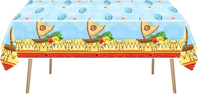 2pcs Summer Ocean Party Tablecloths,42 * 71inch,Summer Beach Surfing Birthday Decoration Supplies