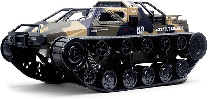 1/12 C8812 MAX Radio Control Tracked Off Road Vehicle RC Drifting Car 360° Rotation Lights Openable Door Dual Flow Gearbox Hobby Grade Model for Adult(Camouflage Green)
