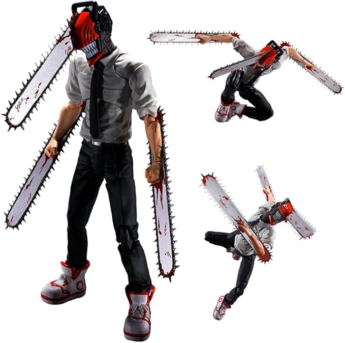 Makima Figure Super Action Statue Joints Movable Anime Figures 5.9" Replaceable Parts Makima Action Figure Collectibles Gifts
