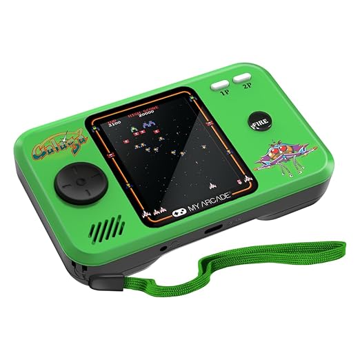 My Arcade Galaga Pocket Player Bundle: Officially Licensed, Portable Gaming Console, Travel Case, Screen Protector Included