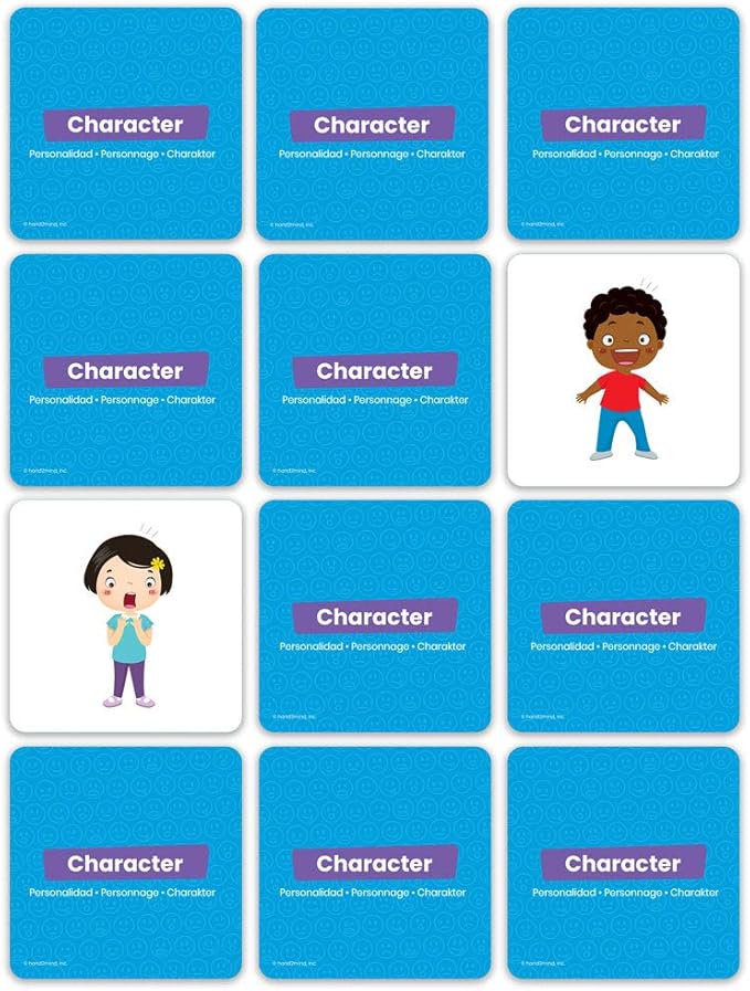 hand2mind Learn About Feelings Set, Social Skills Games for Kids, Social Emotional Learning Activities, Play Therapy Toys for Counselors, Calm Down Corner Supplies, Autism Learning Materials