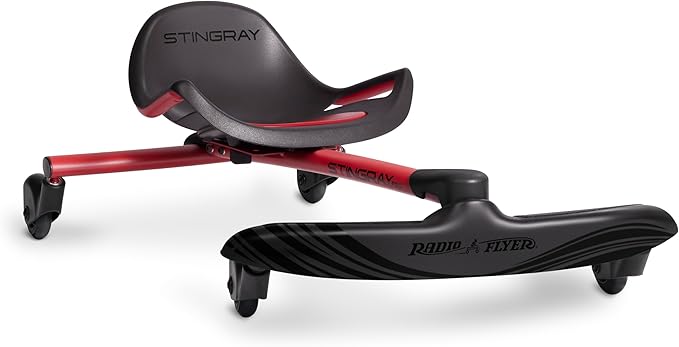 Radio Flyer Stingray Pro, for Ages 3-8, Hands Free, Foot Powered Ride On with 360-degree Caster Wheels, Adjustable Seat with Integrated Handles, Solid Steel Frame, Padded Seat, Kids Ride On Toys