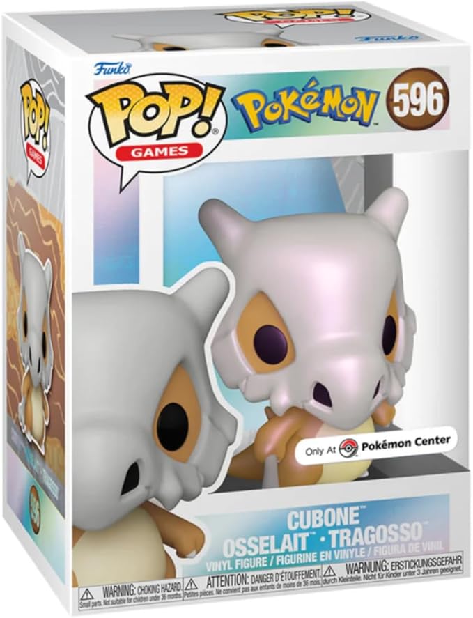Pop Games: Cubone Pearlescent Pop Vinyl Figure Pokemon Center Exclusive