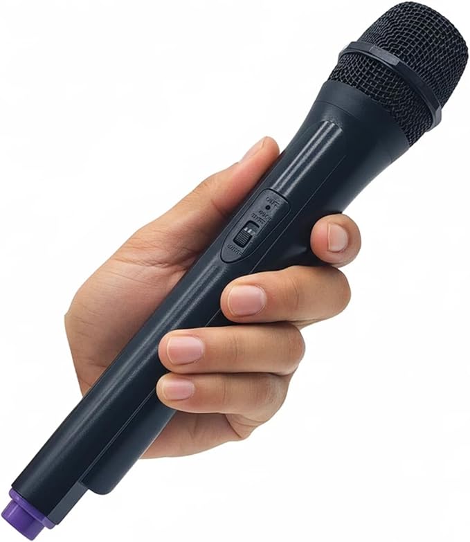 Microphone Prop - Realistic Plastic Mic for Karaoke Practice, Speech Training & Costume Performance