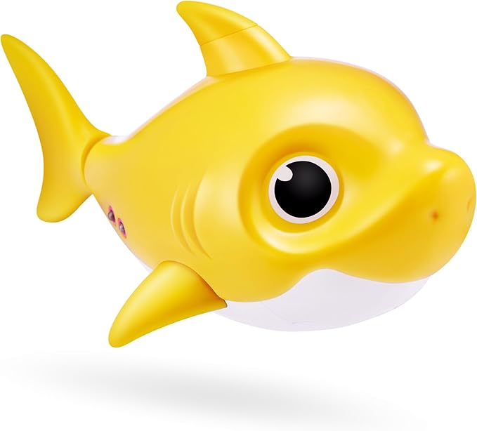 Robo Alive Junior Baby Shark New Silicon Fins Version Singing and Swimming Baby Shark (Yellow) by ZURU