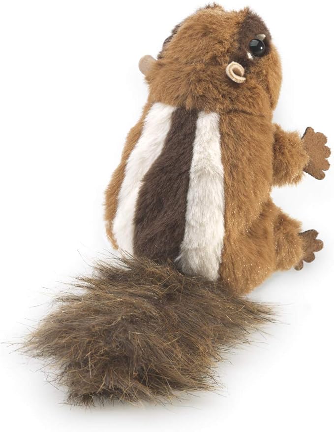 Folkmanis Mini Chipmunk Finger Puppet Tan, White, Brown, 1 EA