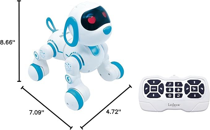 Lexibook Power Puppy® Jr - My Little Robot Dog - Robot Dog with Sounds, Music, Light Effects - Barks and Walks Like a Real Dog, Toy for Boys and Girls - PUP01